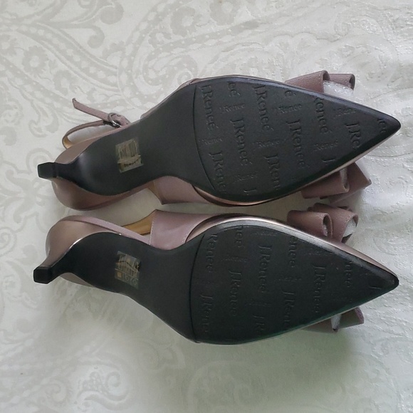 J. Renee Gabino Slingback Shoes New Pewter Powder - Picture 6 of 9